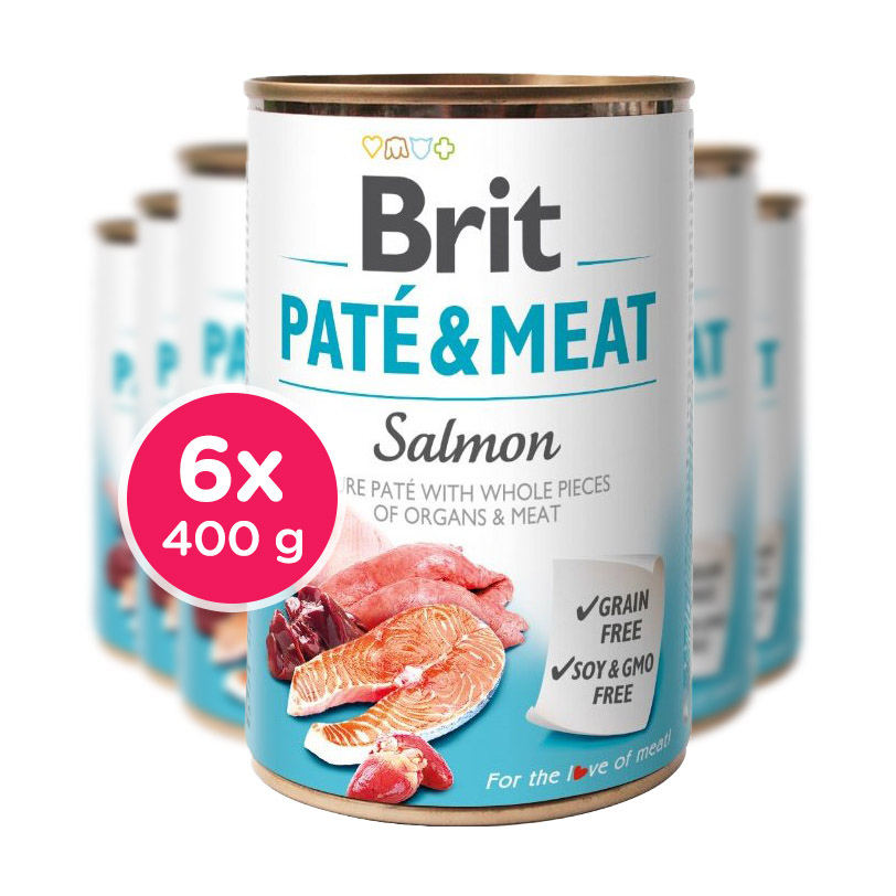 Brit Paté &; Meat Salmon 400g (salmon and chicken), 6 pcs