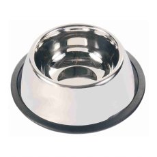 Trixie Koker - Edelstahlnapf mit Gummi für Hunde mit langen Ohren - 25 cm (900 ml)