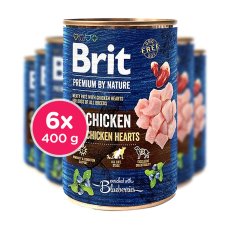 Brit Premium by Nature Huhn mit Herzen 400g (Huhn und Herzen), 6 Stk