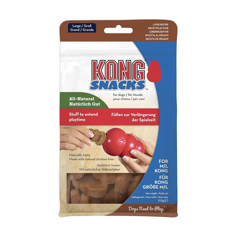 Kong Snack Liver-Leckereien für Spielzeug (L - 312 g)