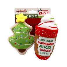 Huxley & Kent - Lulubelles Tiny Tuff Christmas Treats - Weihnachtsplüschspielzeug für Hunde - 12,7 cm