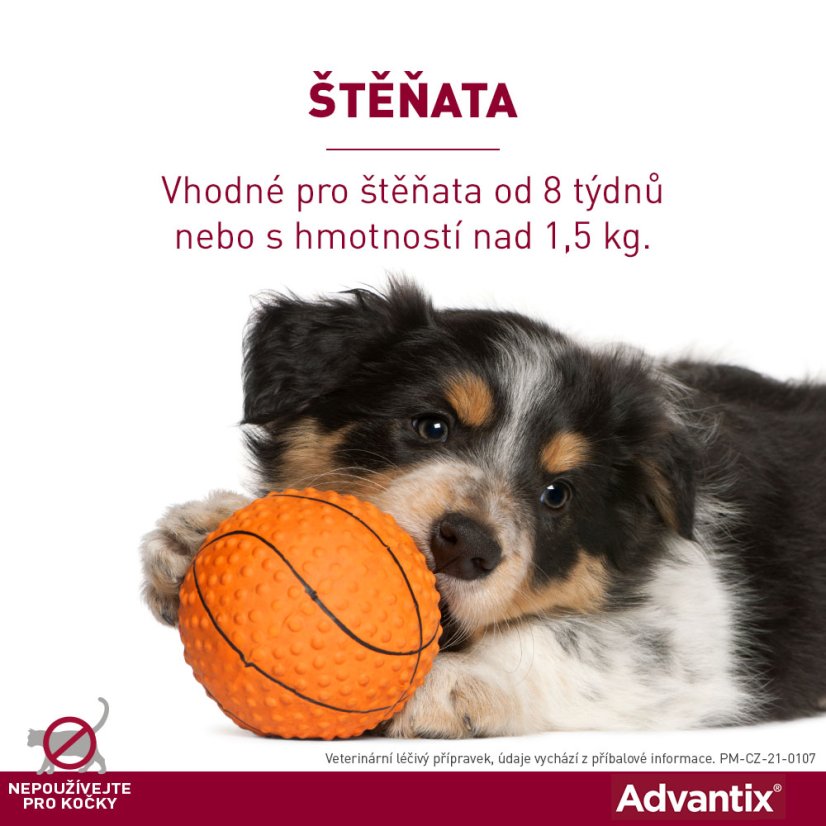 ADVANTIX Spot-on pro psy - do 4 kg, 0,4 ml (1 pipeta)
