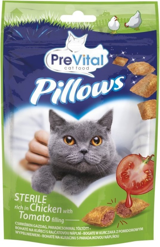 PreVital Snack Sterile polštářky kuřecí s rajčaty 60 g
