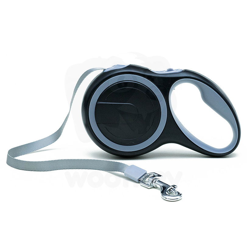 Samonavíjecí vodítko pro psy - Flexi Walk - černá, pásek 5m/20 kg (L)