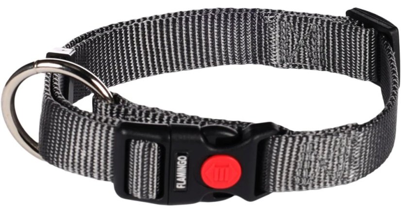 Obojek pro psy - Flamingo Ziggi - tmavě šedivá