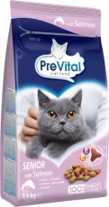 PreVital granule s lososem pro stárnoucí kočky 1,4 kg