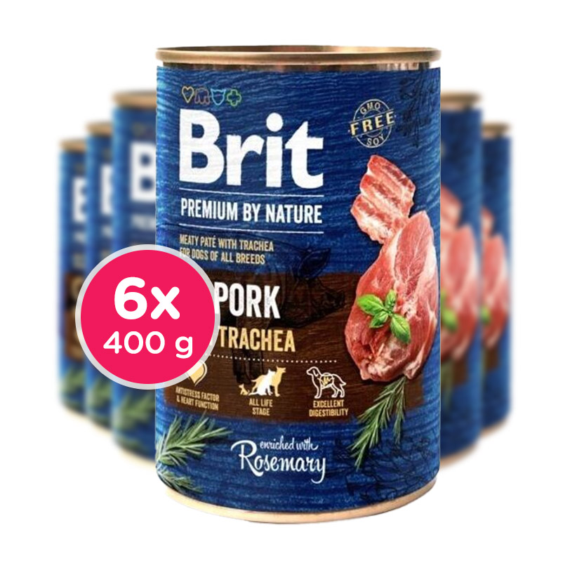 Brit Premium by Nature Pork with Trachea 400g, 6 pcs