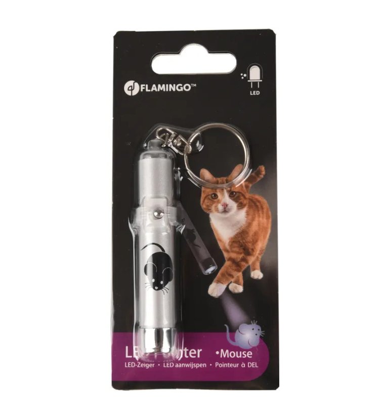 Flamingo LED-Pointer - Laserspielzeug für Katzen - Mausmotiv