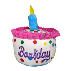 Huxley & Kent - ​​Lulubelles Power Plush Happy Barkday Cake - Geburtstagstorte aus Plüschhund - 18 cm (L)