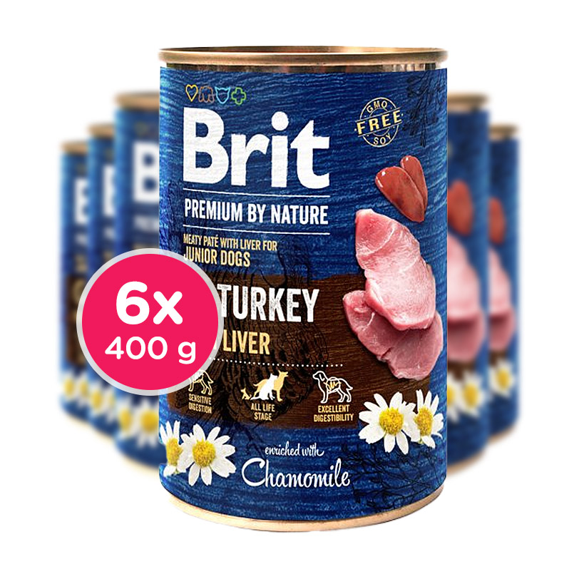 Brit Premium by Nature Turkey with Liver 400g, 6 pcs
