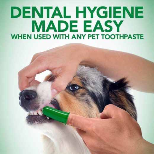 Vet's Best Fingerzahnbürste - Fingerzahnbürste für Hunde - Silikon (5 Stück)