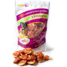 100% sušená kuřecí prsíčka s banánem HANNY FOOD
