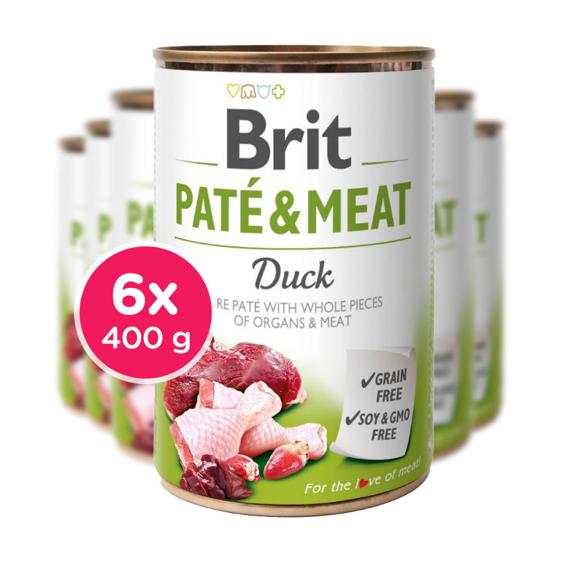 Brit Paté &; Meat Duck 400g (duck and chicken), 6 pcs