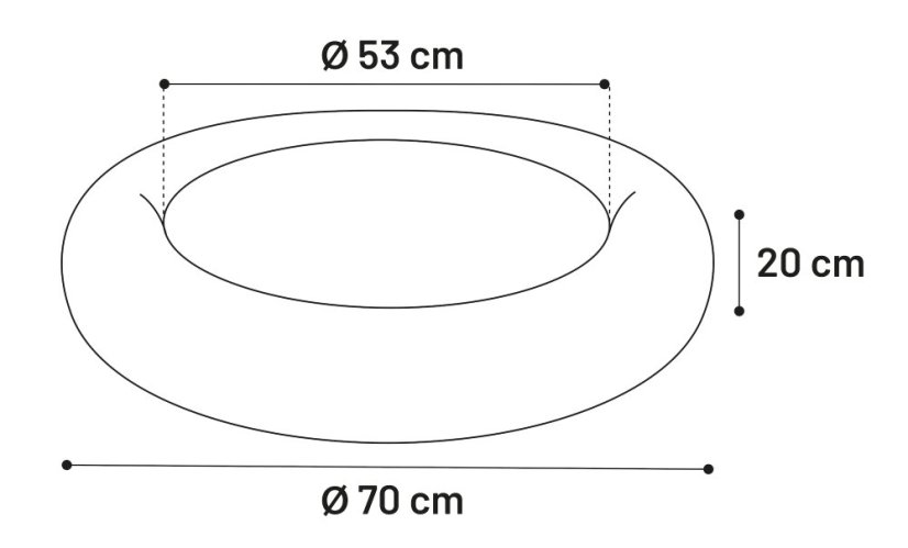 Flamingo Krems - chlupatý pelech pro psy a kočky - bílá - 70 cm