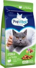 PreVital granule s krůtím masem pro kočky 1,4 kg