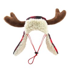 Huxley & Kent - Buffalo - Weihnachtsmütze für Hunde, Rentiergeweih (XL)