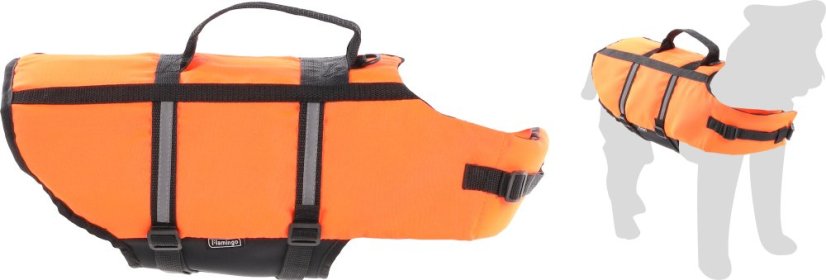 Flamingo Schwimmweste Marinus Orange - Schwimmweste für Hunde