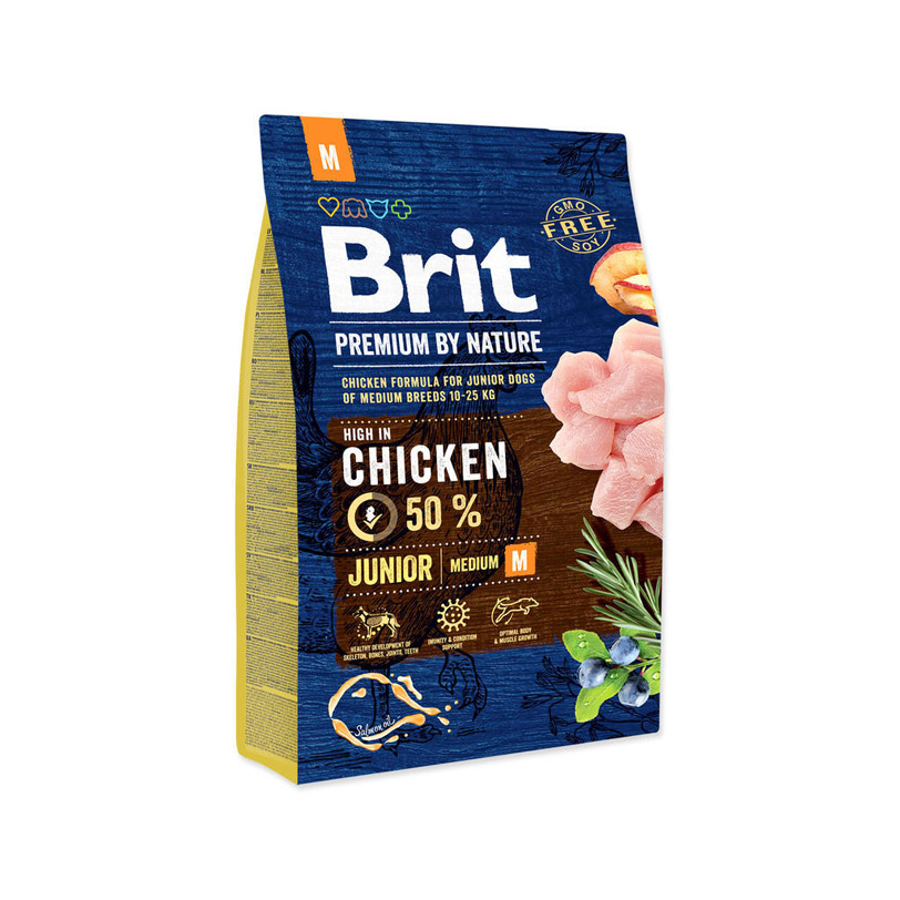 Brit Premium Dog by Nature Junior M 3kg (Huhn)