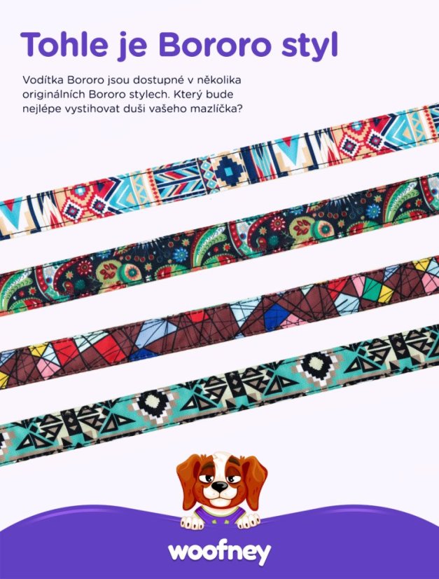 Leine für Hunde - Bororo - Weise Eule - 120 cm