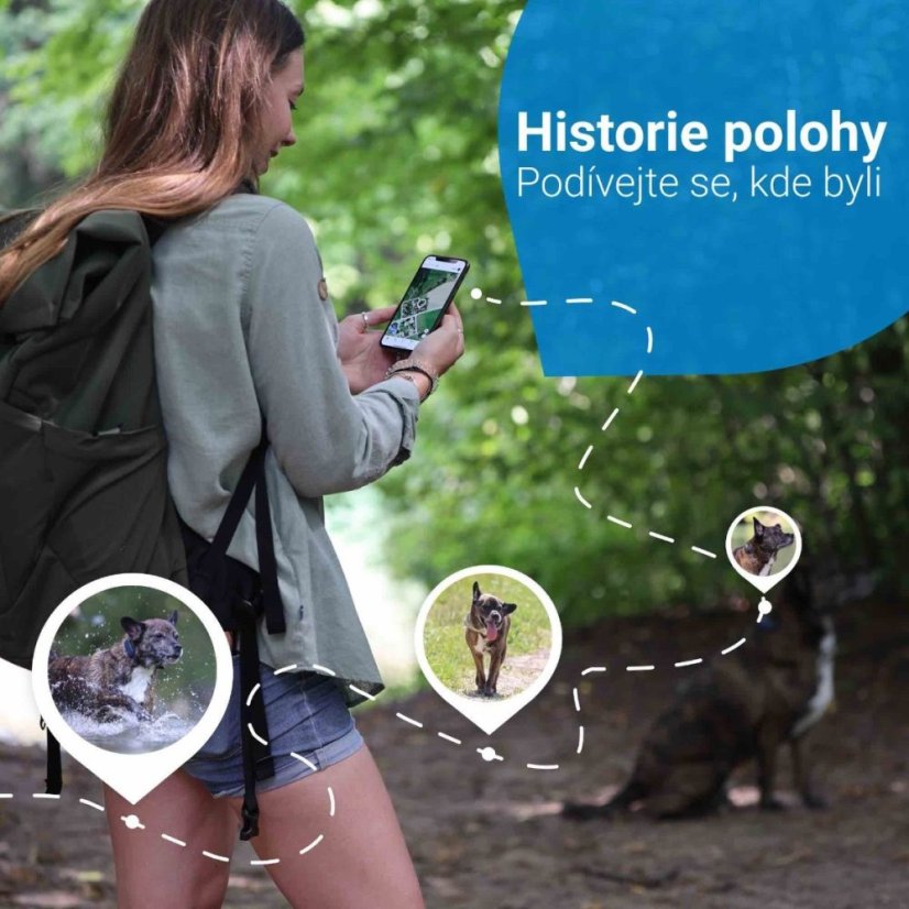 Tractive GPS DOG 4 – GPS sledování polohy a aktivity pro psy, bílý