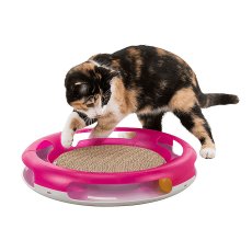 Trixie - hračka pro kočku, kruh s kuličkou a škrábacím kartonem 37 cm