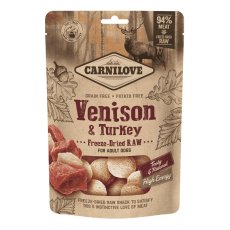 Carnilove Dog Raw Freeze-Dried Snacks Venison&Turkey (zverina a morčacie) 60 g