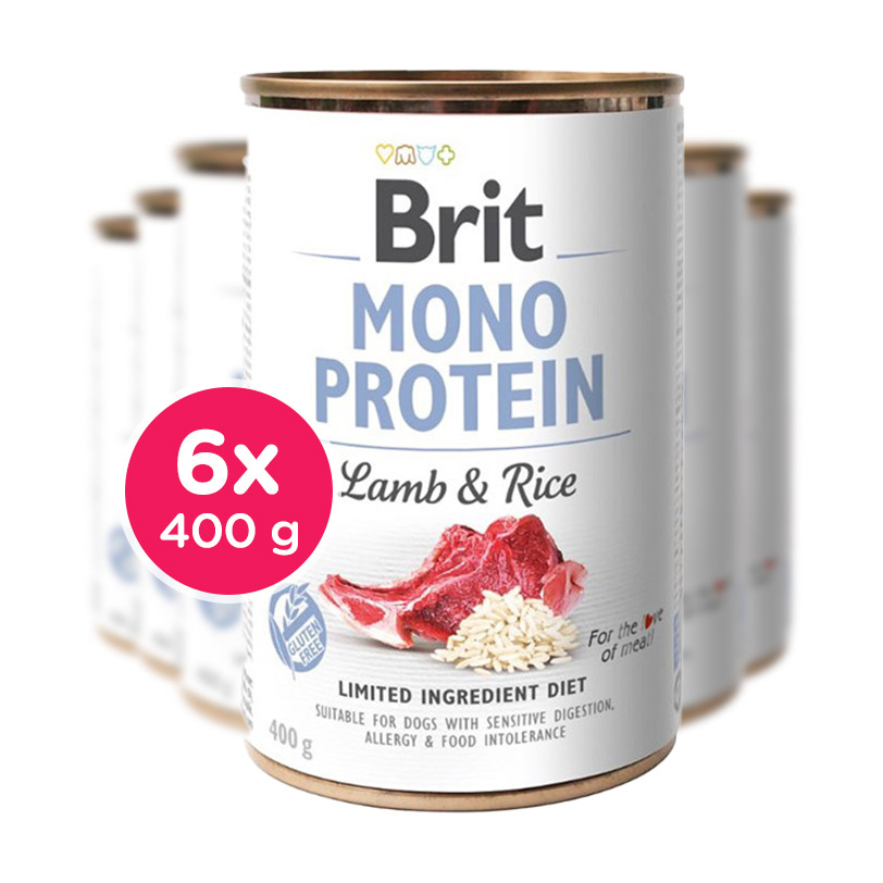 Brit Mono Protein Lamb &; Rice 400g (lamb with rice), 6 pcs