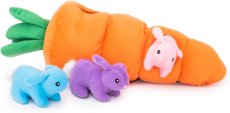 Zippy Paws - Zippy Burrow Big Carrot - Plüschtier für Hunde - 45 x 15 cm