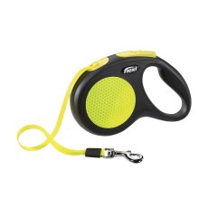 Leine FLEXI Classic New Neon - Gürtel - 5 m / 25 kg (M)